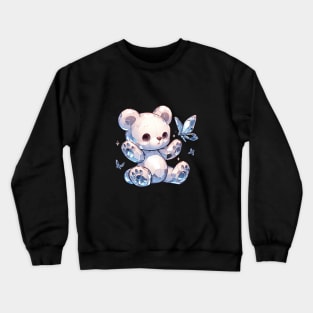 Curious Crystal Bear and Butterfly Crewneck Sweatshirt